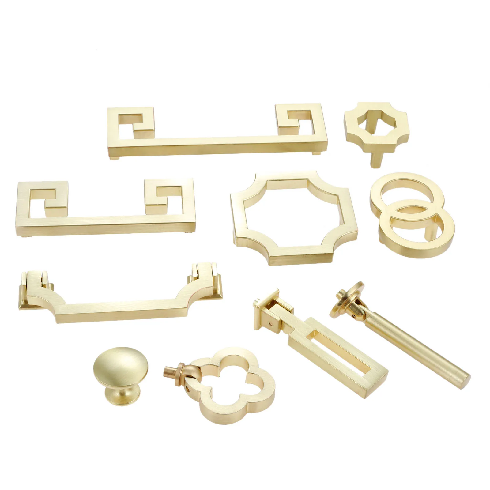 1 шт. латунные золотые ручки выдвижные для кухонного шкафа мебели современная