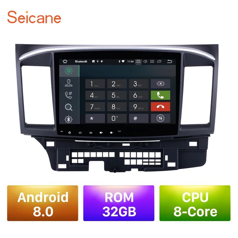 

Seicane 10.1" Android 8.0 Car Radio HD1024*600 Head Unit GPS navigation Player for 2007-2015 Mitsubishi Lancer Mirror link