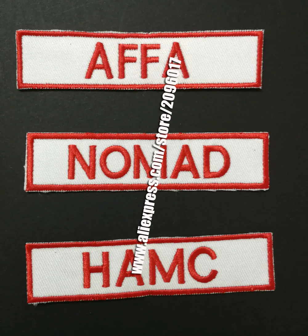 

HELLS Motorcycle HAMC Patches of embroidered Iron On Biker Nomad Patch for Jacket Vest PATCHES,VEST MC PATCHES badges Stickers