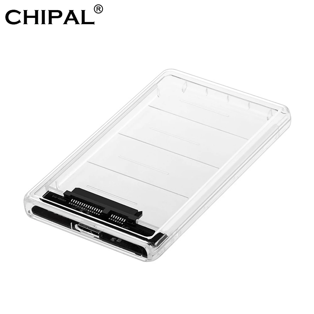 Прозрачный чехол для жесткого диска CHIPAL 2,5 дюйма с разъемом USB3.0 на Sata 3,0 HDD, без инструментов, 5 Гбит/с, поддержка 2 ТБ, протокол UASP