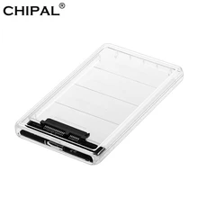 Прозрачный чехол для жесткого диска CHIPAL 2,5 дюйма с разъемом USB3.0 на Sata 3,0 HDD, без инструментов, 5 Гбит/с, поддержка 2 ТБ, протокол UASP