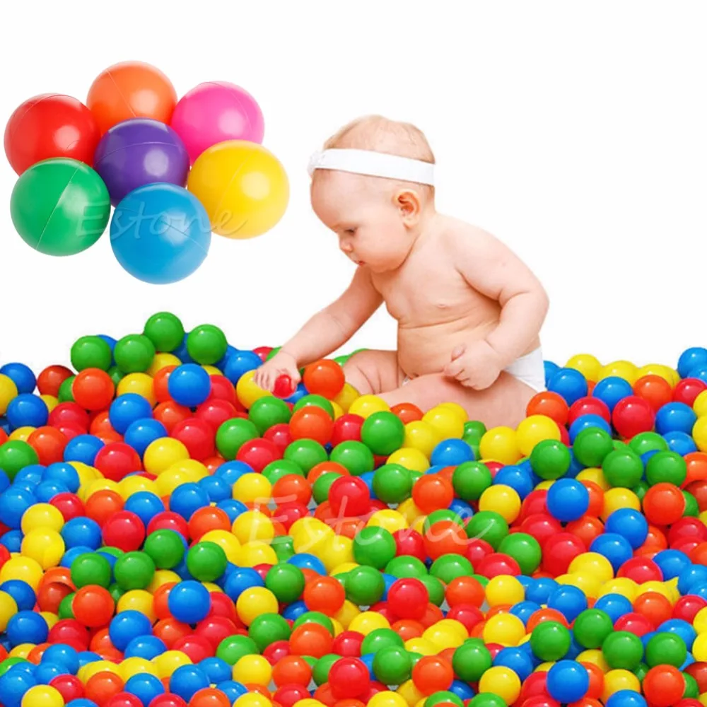 Colorful Soft Plastic Ocean Ball 55mm 70MM Safty Secure Baby Kid Pit Toys Swim