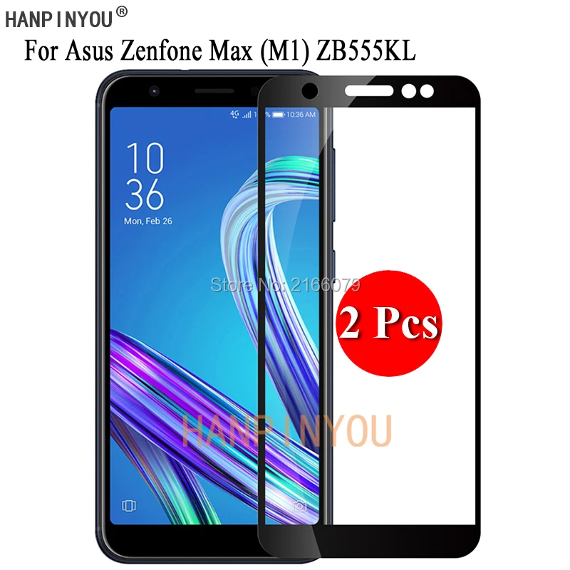2 шт./лот для Asus Zenfone Max (M1) ZB555KL 5 дюйма полное покрытие защита экрана закаленное