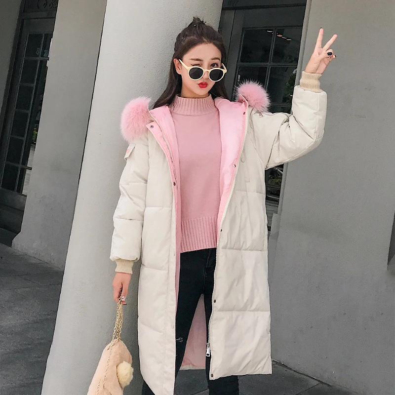 New Design Women Winter Jacket Cotton Padded Long Warm Thicken Female Parka Coat Outwear