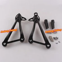 Aluminum Alloy Passenger Rear Foot Pegs Footrest Brackets for KAWASAKI ZX10R 08 10 ZX6R 09 11