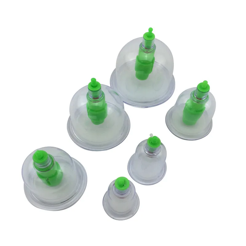 6 Cups Chinese Medical Vacuum Body Massager.Magnetic Acupunture Vacuum Cupping.Set Portable Massage.Therapy Tens Hijama Health
