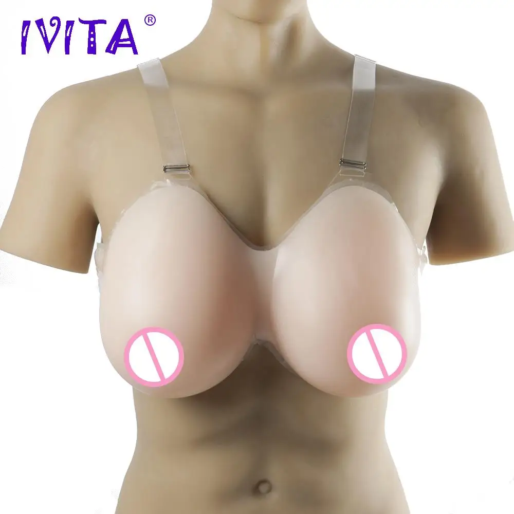 

IVITA 4100g/pair Hot Sale Beige Silicone Fake Boobs Artificial Breast Forms For Mastectomy Crossdresser Drag Queen Shemale