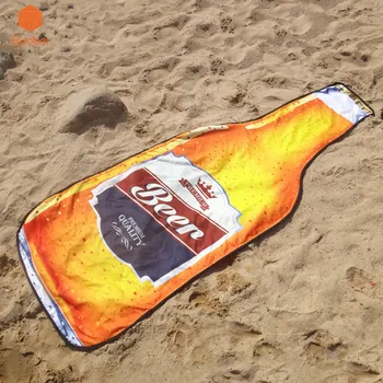 

1Pcs 400g New Style Microfiber 180*72 cm Creative Beer Bottle Beach Towel Bikini Cover Up Picnic Blanket Wall Tapestry YJ37