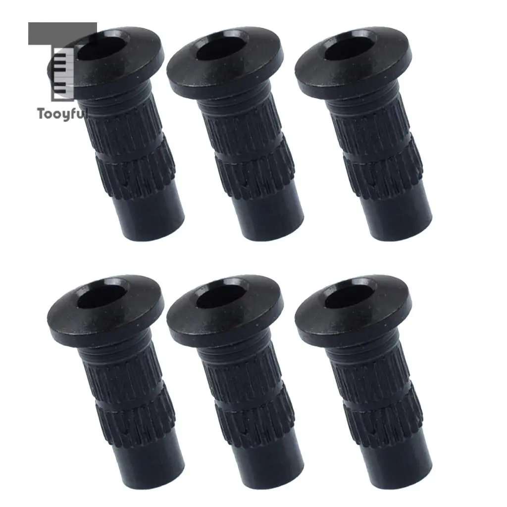 Tooyful 6Pcs Through Body Electric Guitar String Mounting Ferrules Bushing 