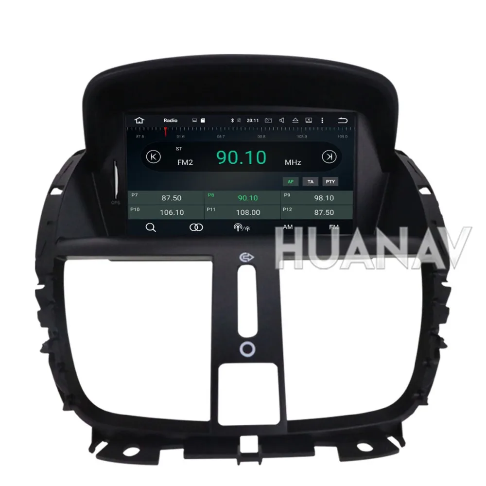 Top Car GPS Navigation DVD Player For Peugeot 207 2008-2014 stereo headunit auto 2 din radio multimedia tape recorder Android 8 32GB 4