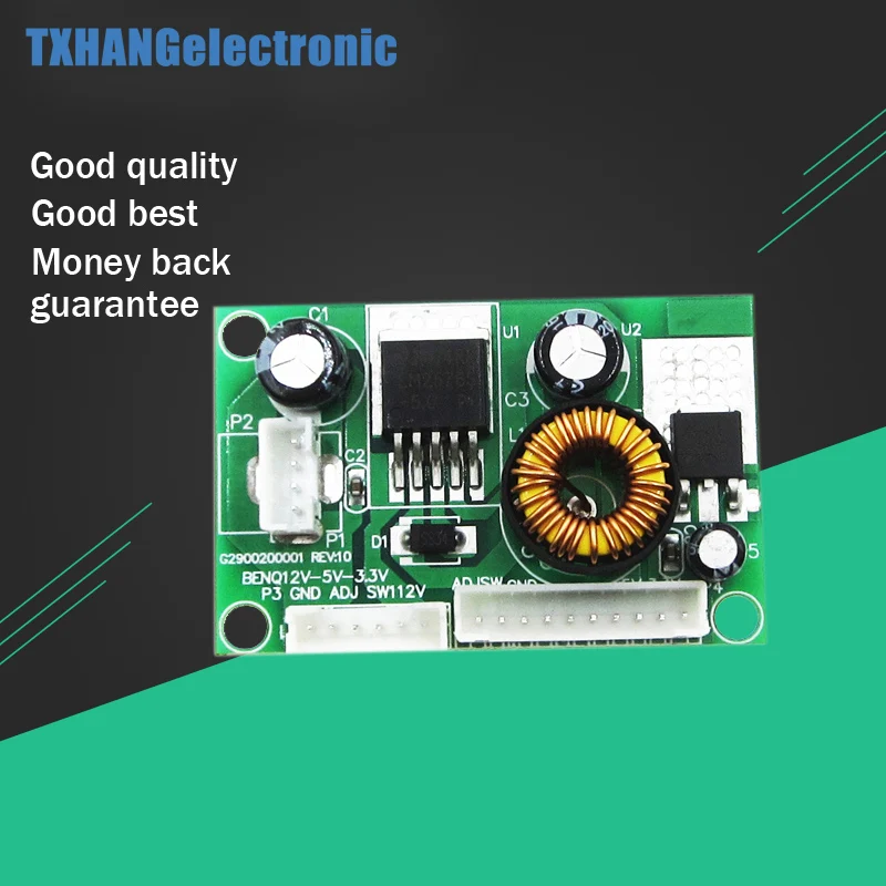 

DC 12V to 5V to 3.3V Step Down Buck Converter Power Supply Module buck regulator