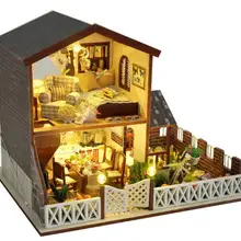 Подарки бренд DIY кукольные домики деревянный кукольный домик унисекс детская игрушка миниатюрная мебель ремесла