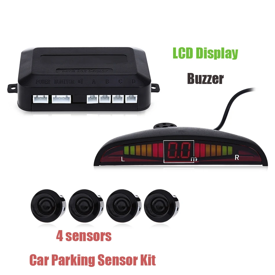 imágenes para Coche Universal LED Sensor de Aparcamiento Con 4 Sensores 12 V Coches Sensor De Estacionamento Asistencia Inversa Monitor de Reserva Del Radar Del Sistema imágenes para Coche Universal LED Sensor de Aparcamiento Con 4 Sensores 12 V Coches Sensor De Estacionamento Asistencia Inversa Monitor de Reserva Del Radar Del Sistema
