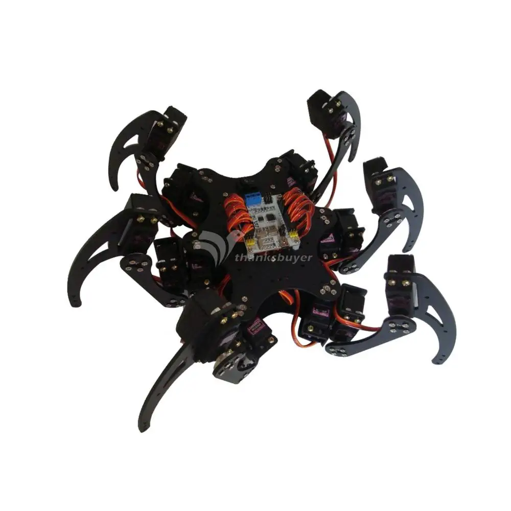 С 18 серво рога для Arduino 18Dof насекомое из алюминия Паук Шесть 3DOF робот с ногами рамка