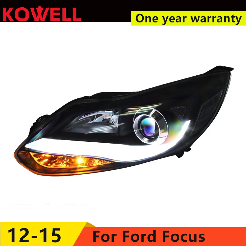 

KOWELL Car Styling For Ford Focus headlights For 2012 2013 2014 Focus head lamp led DRL front Bi-Xenon Lens Double Beam HID KIT