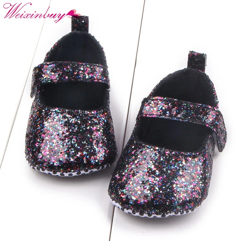First Walker Toddler Baby Girls Cotton Sequin Infant Soft Sole Shoes Soft bottom Bebe Girls Shoes M1