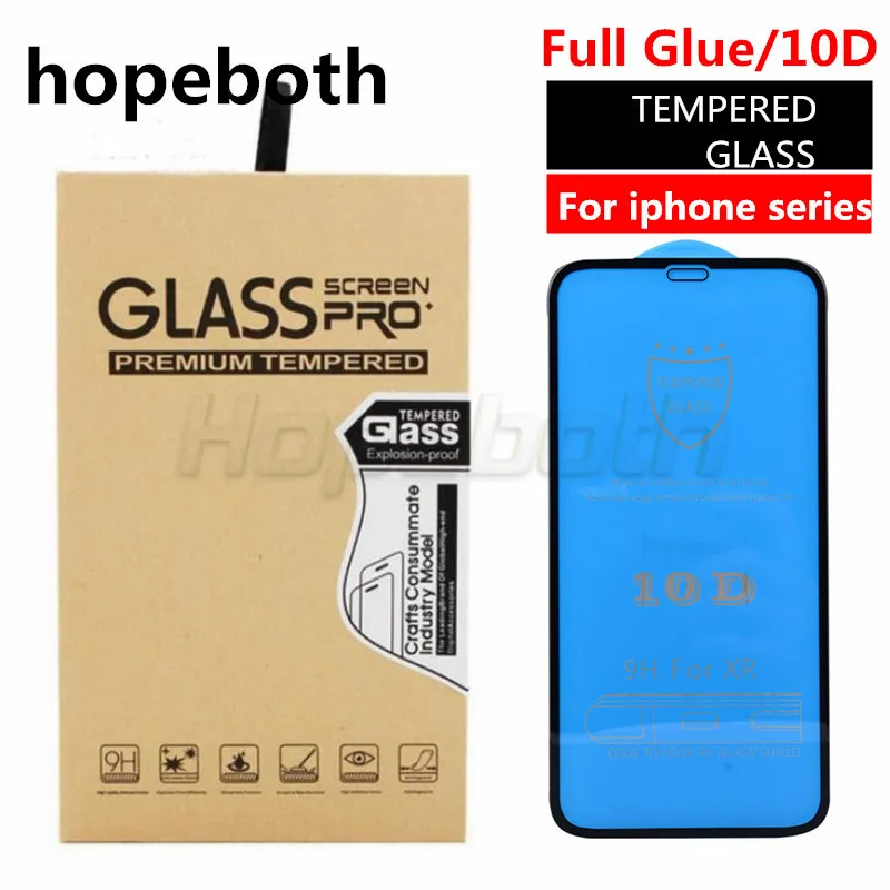 

100PCS 10D Curved For Apple iPhone XR/XS MAX/8plus/ 6/6S PLUS/7 PLUS/X 10D full covered tempered glass protector