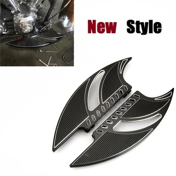 

Black CNC cut CNC Stretched for harley driver ax floorboard hatchet floordoard axe floorboard for Harley roadking FLH FLST FLD