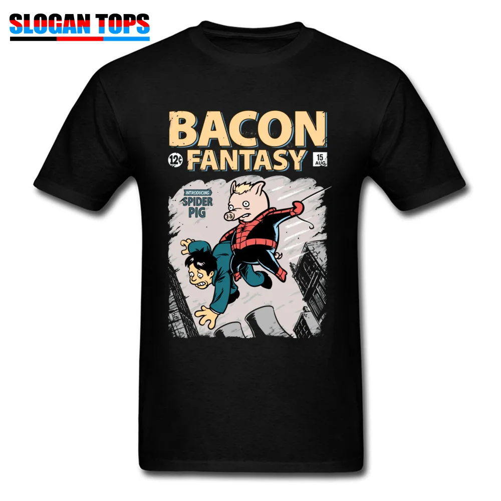 Bacon Fantasy Футболка мужская Marvel футболка Человек-паук супергерой свинка принт