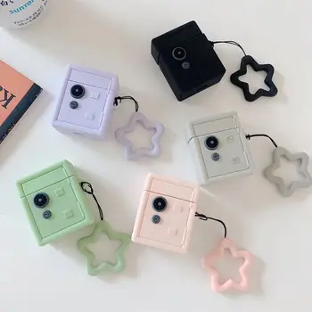 

Unique Safe Box Pattern Soft Silicone Protective Cover Shockproof Case Skin Shell With Lanyard for Airpods 1/2 Charging Box