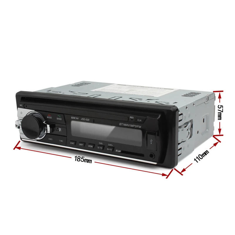 Mp3 плеер JSD 520 радиоприемник 12 В Bluetooth V2.0 автомобильная аудиосистема