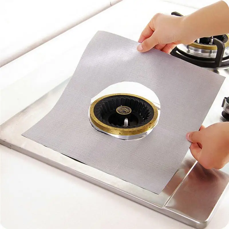 

ROSENICE Reusable Gas Range Protector Liner Non Stick Gas Hob Stovetop Protectors Kitchen Tool Accessories Gadget (Grey)