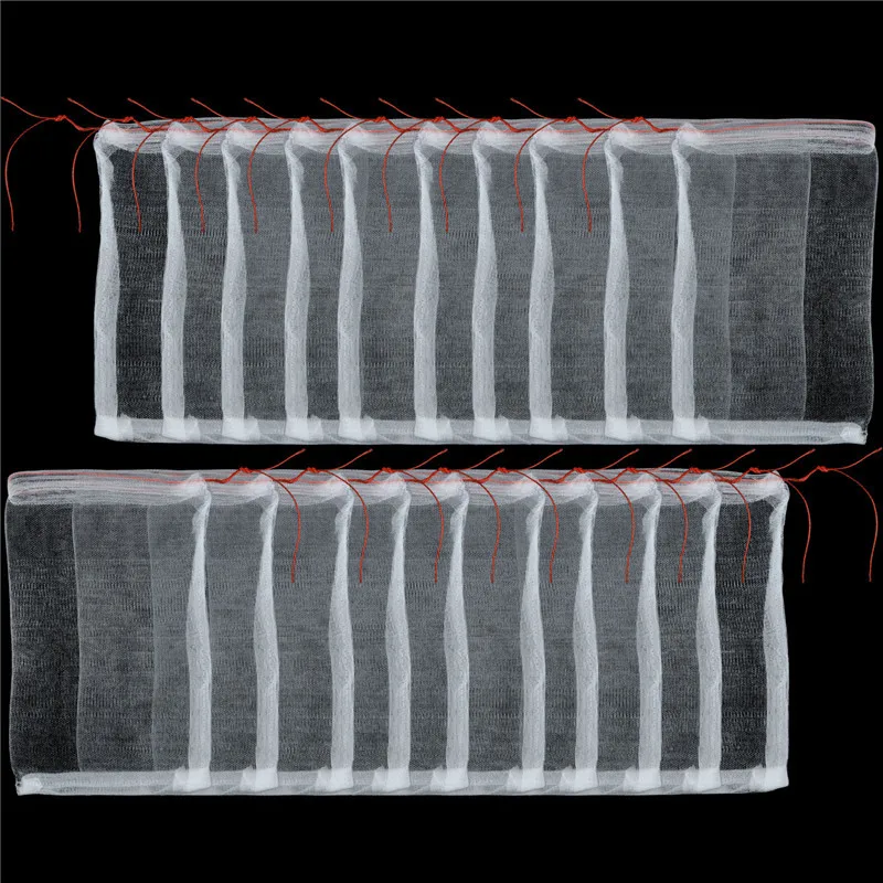 20 шт. москитная сетка Жук Насекомое барьер птичья сетка садовое растение фруктовый цветок Защитная сетка сумки семена растений Сумка-белый " x 10"