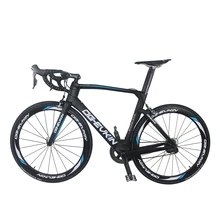 700C Latest Carbon Fiber Complete Bicycle 22 Speed Road Bike UD Matte Powerway R36 Hubs 48/50/52/54CM with Shimano 6800 Groupset