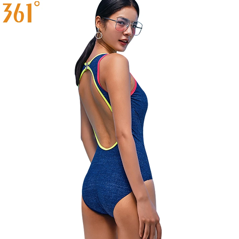Bañador deportivo de una pieza para mujer, traje de baño Sexy para nadar, Monokini, ropa de baño para bañador Delgado - AliExpress