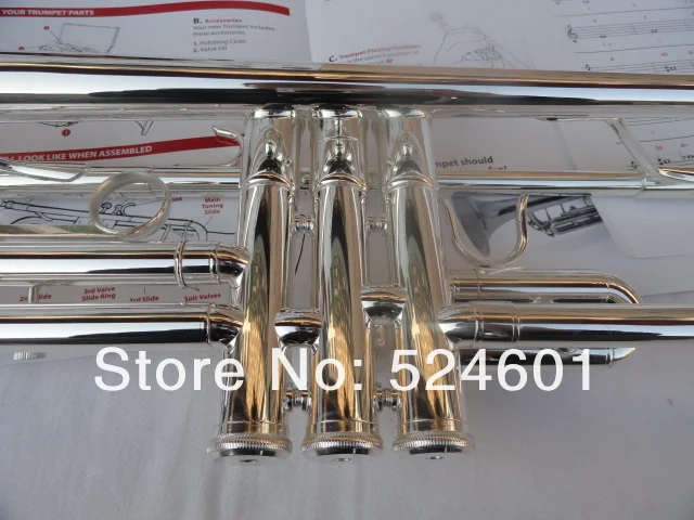 SUZUKI труба маленькая нержавеющая сталь серебрение Профессиональный 965 латунные инструменты Bb Труба TR-200S