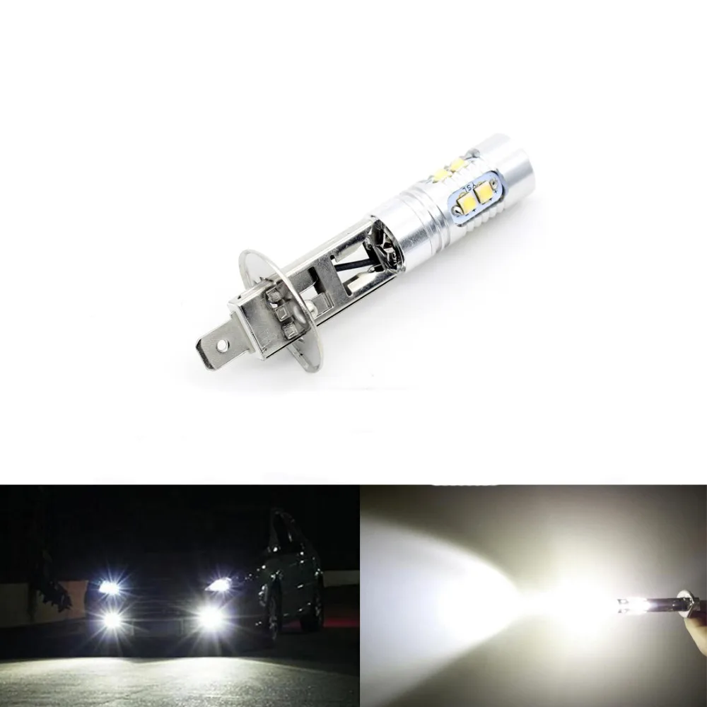 

Dongzhen 1PCS White 50W H1 High Power Chip Lamp Car LED Fog Light Headlight Daytime Running Light DRL Bulb Auto