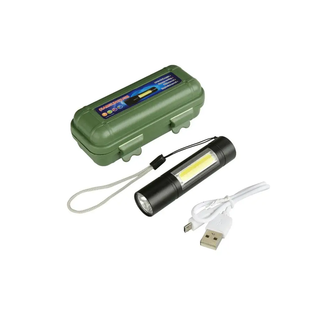 Фонарь Pocketman XPE COB светодиодный Аккумуляторный с USB зарядкой тактический фонарь