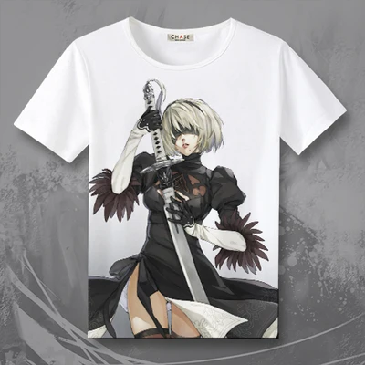 Новая игровая футболка NieR Automata 2B NieR:Automata мужские и женские топы футболки TX028|t shirt