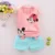 New Arrival Summer style 2PCS Toddler Kids Baby Girls Minnie Outfits Children Sets Sleeveless shirt Tops + Shorts Clothes Set