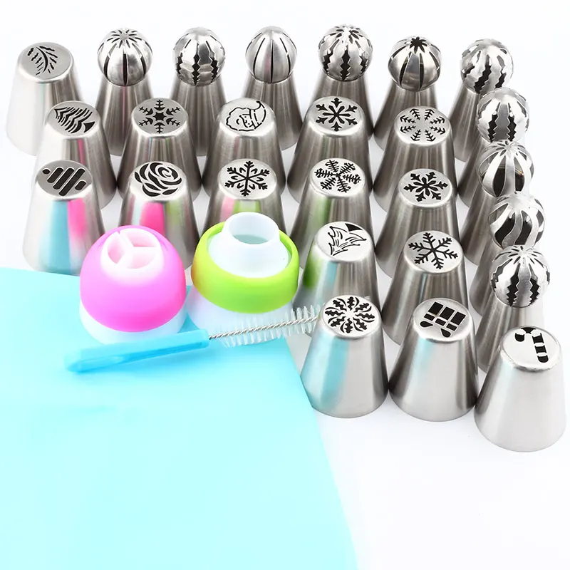 

29Pcs/Set Russian Christmas New Year Party Icing Piping Nozzles Tips Biscuits Sugar craft Pastry Tool Cake Dessert Decorating