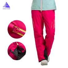 VECTOR Brand Professional Ice Ski Pants Women Waterproof Snow Pants Winter Warm Snowboard Pants Outdoor Skiing Pants 50017