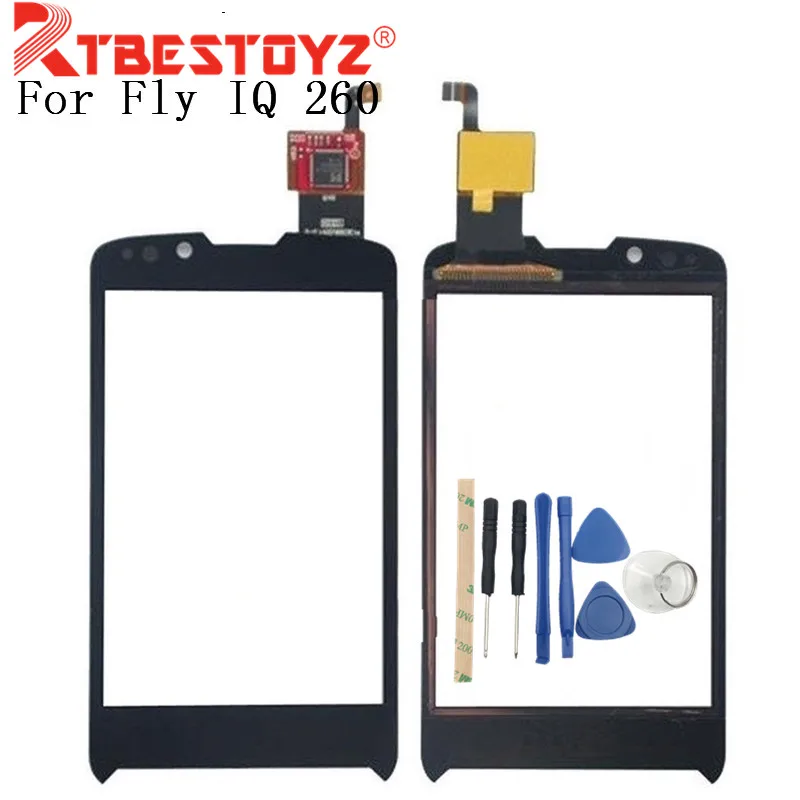 

RTBESTOYZ For Fly IQ260 Touch Screen Perfect Replacement For Fly IQ 260 Touchscreen Panel With Black Original Assuring+Tools