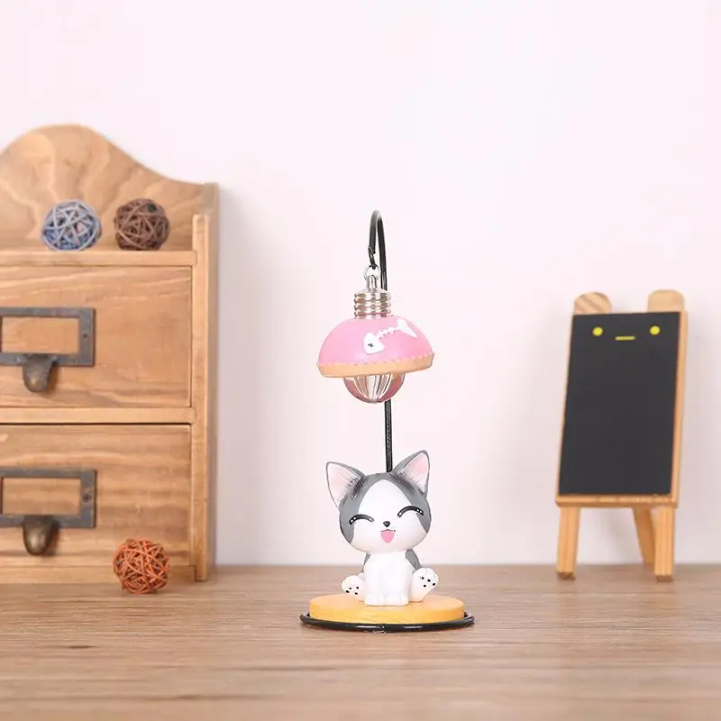 Светодиодный ночник Chi's Sweet Home Chi Cat Аниме фигурки экшн и игрушки Фигурки светодиодные контрольные фигурки батарея ПВХ Коллекция моделей - Цвет: Белый