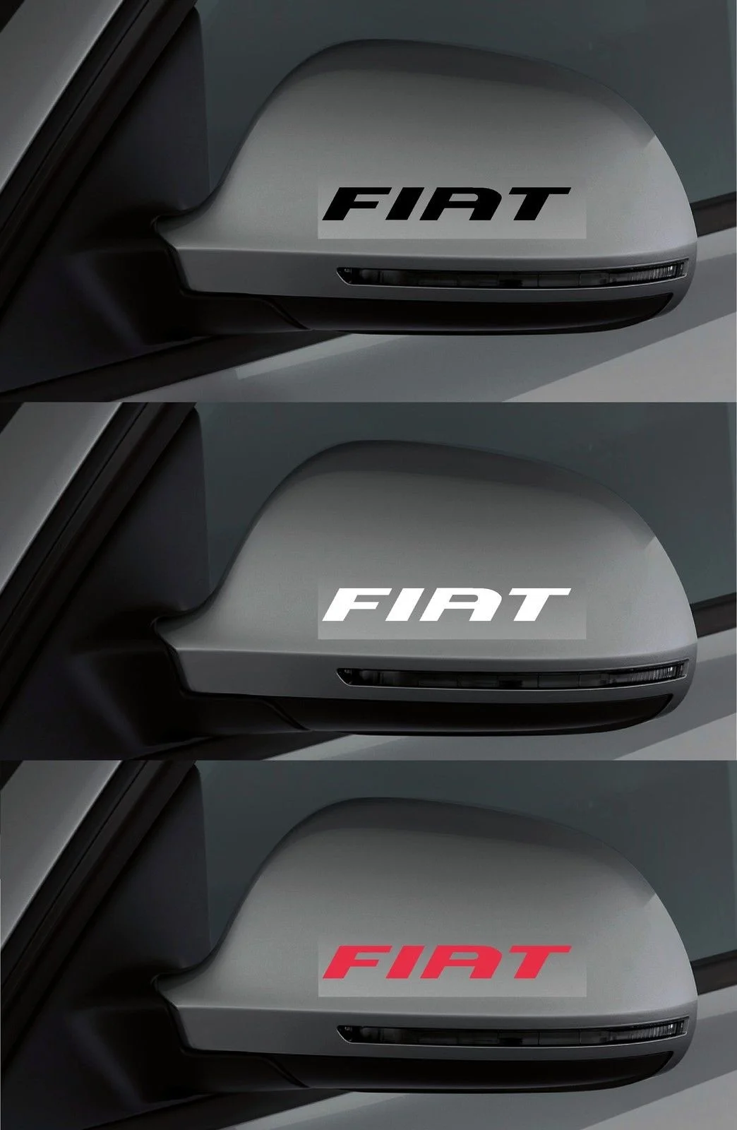 

For For FIAT - 4x WING MIRROR - CAR DECAL STICKER - PUNTO PANDA - 100mm long