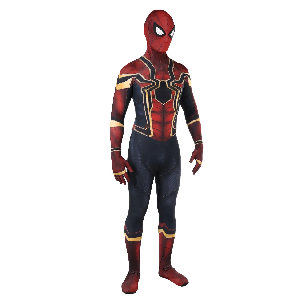 Avenger Infinity War Iron Spiderman Costume 2018 New Movie 3D Print Spider-Man Cosplay Costume Full Body Zentai Adult/Kids Size Avenger Infinity War Iron Spiderman Costume 2018 New Movie 3D Print Spider-Man Cosplay Costume Full Body Zentai Adult/Kids Size