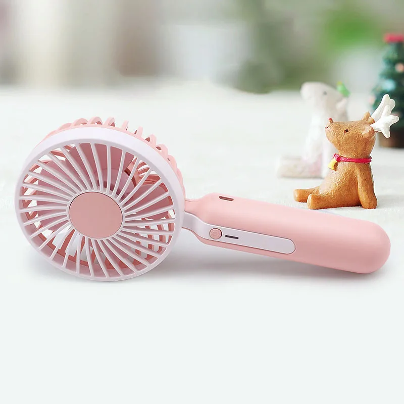

Creative Handheld Mini Usb Small Fan With Stand Base Rechargeable Mute Portable Gift Outdoor Office Supplies
