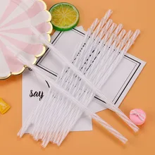 Красочные многоразовые твердые пластиковые полосы питьевой соломинки Свадебные День рождения украшения L4