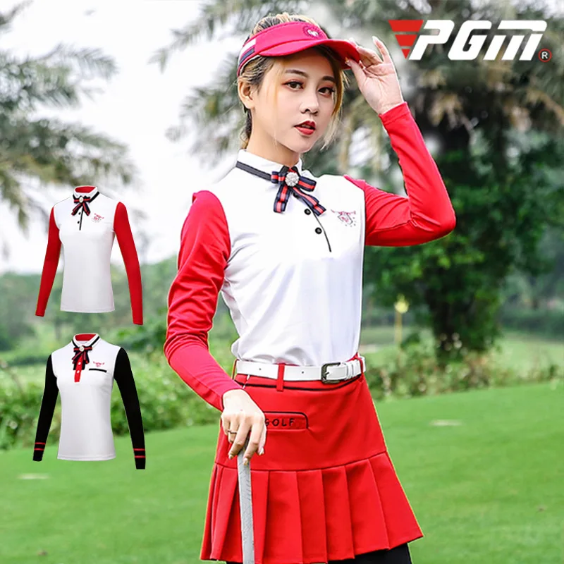 PGM autumn winter golf apparel ladies long sleeved T shirt skirt Golf