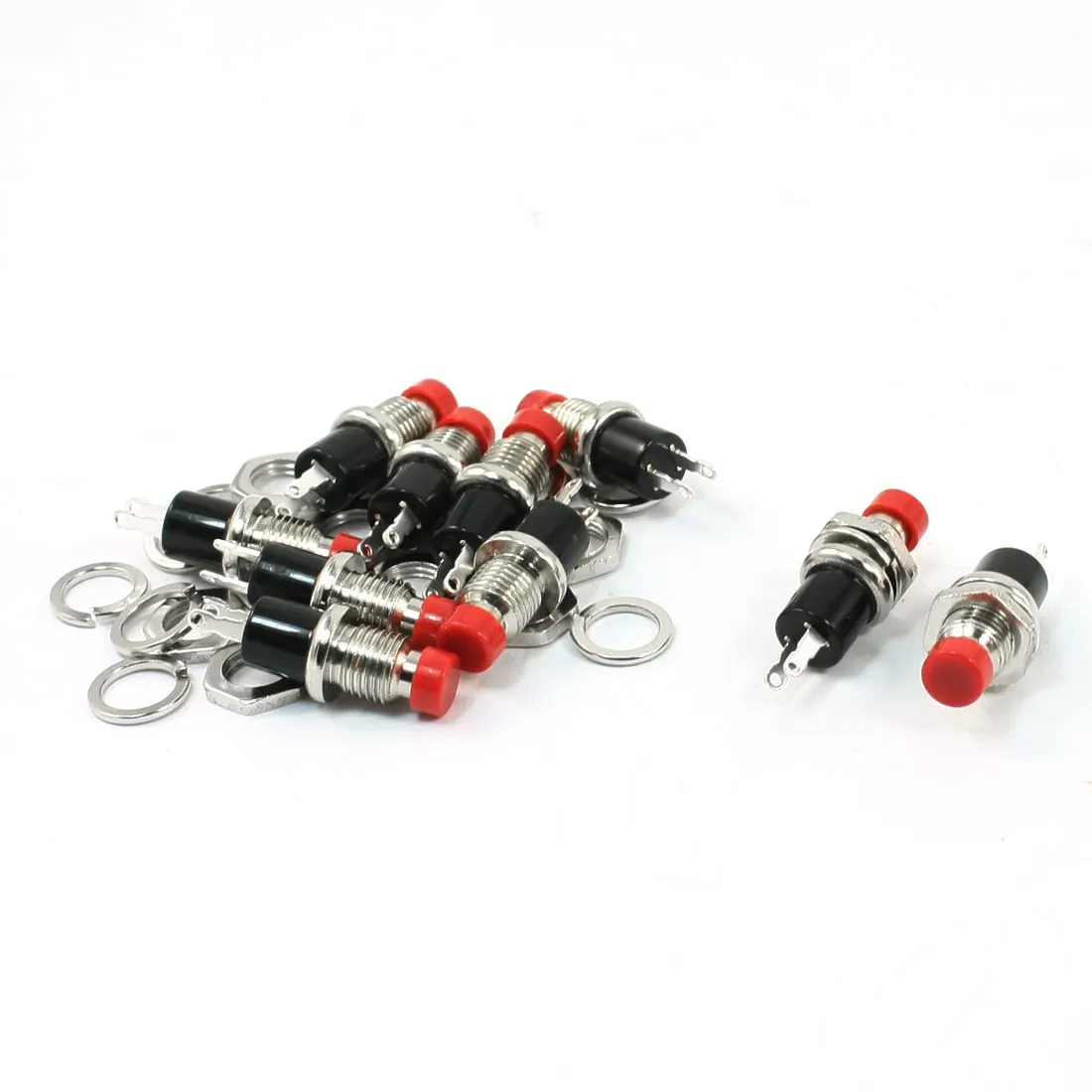 

10Pcs DC 50V 0.3A NO ON OFF SPST Momentary Push Button Switch