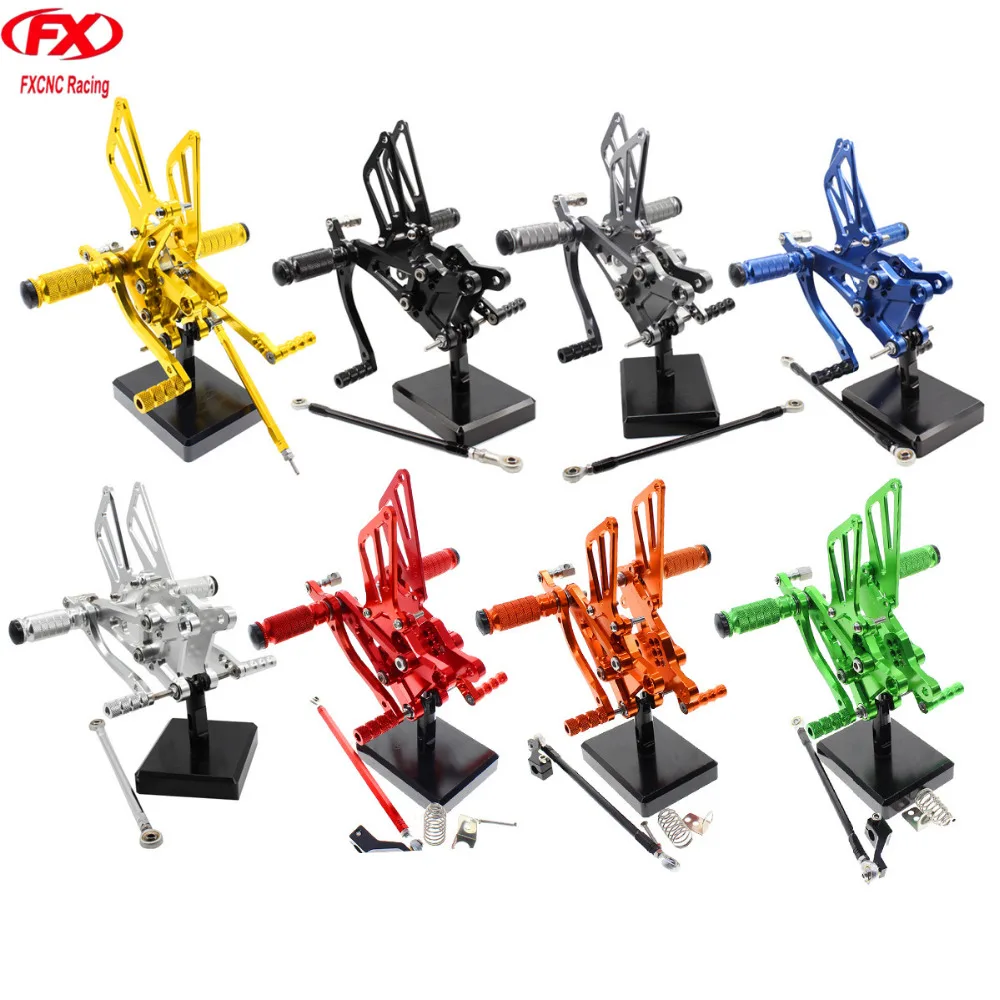 

For Honda CBR600 F4I F3 F4 2001 - 2004 Aluminum CNC Adjustable Motorcycle Rear Sets Rearset Footrest Footpegs Foot Pegs 02 03