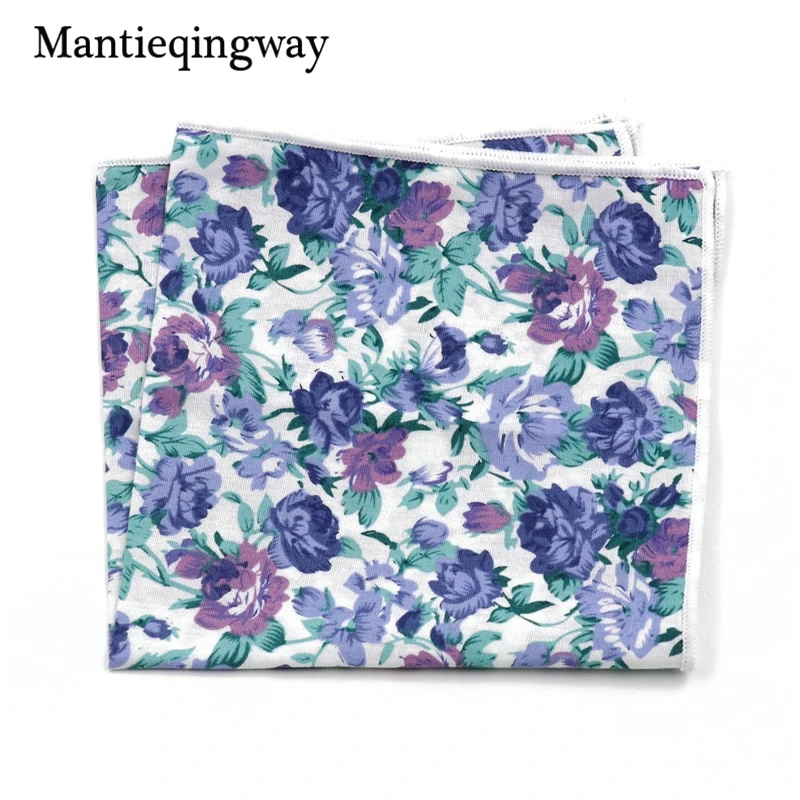 Mantieqingway Платки носовые для девочек Для мужчин хлопок цветочные платок нагрудные платки праздничная одежда Бизнес Костюм Печатных Платки