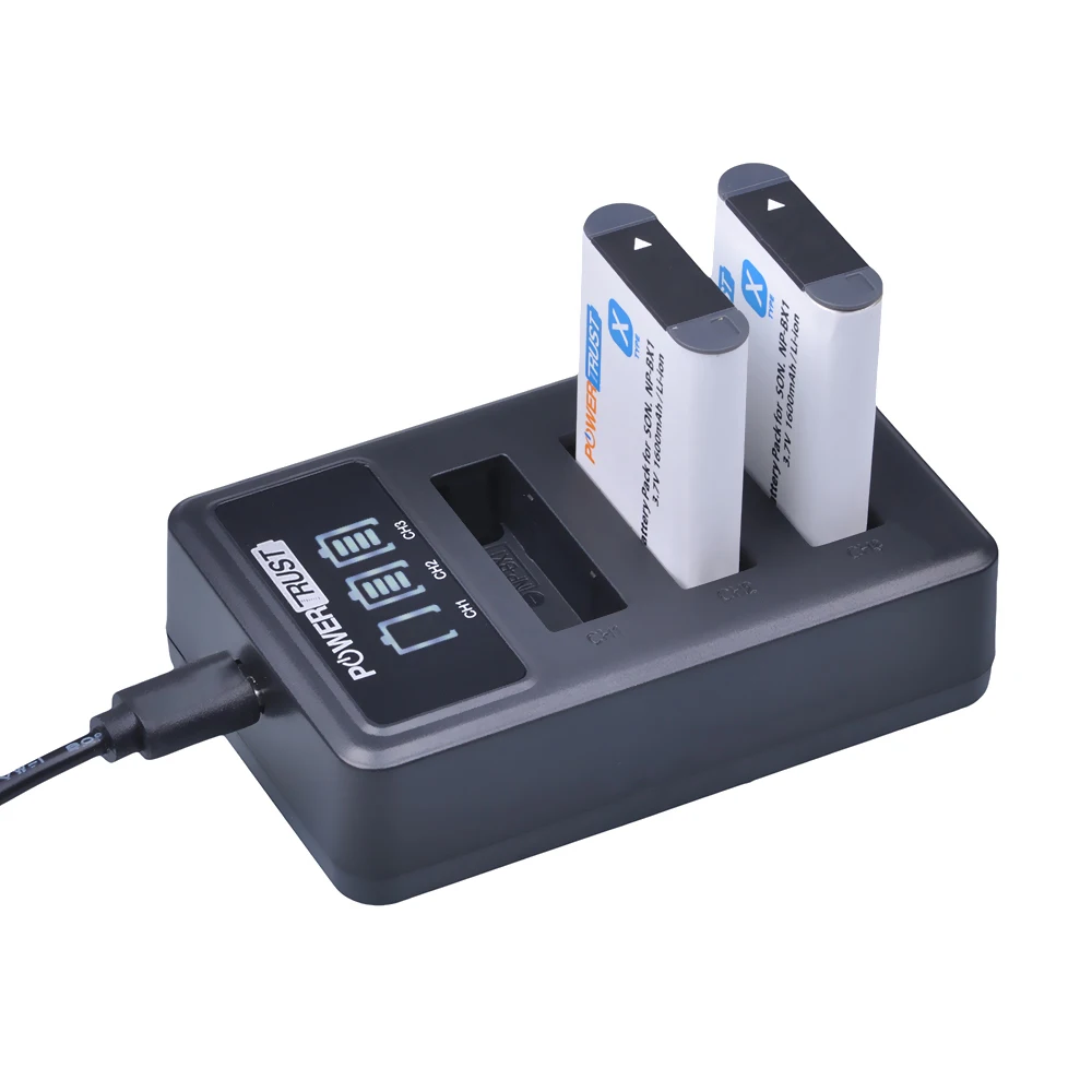 Батарея NP BX1 5 шт. 1600 мА/ч аккумулятор NPBX1 светодиодный 3 порта USB зарядное