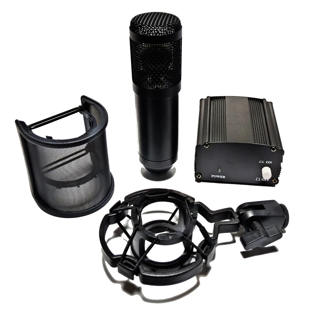 

BM800 BM 800 karaoke handheld condenser microphone U87 C214 C414 mk4 studio PC computer recording mic with phantom power supply