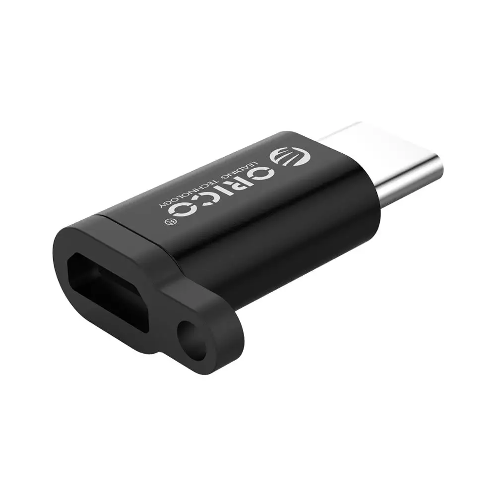 Адаптер ORICO OTG Micro usb-type C адаптер usb type C адаптер OTG адаптер для зарядки iphone передача данных 2 в 1 конвертер - Цвет: Black