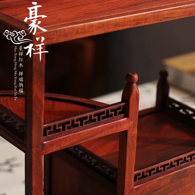 Red wood miniature furniture mahogany cabinet mahogany tea Rosewood jade ornaments factory base